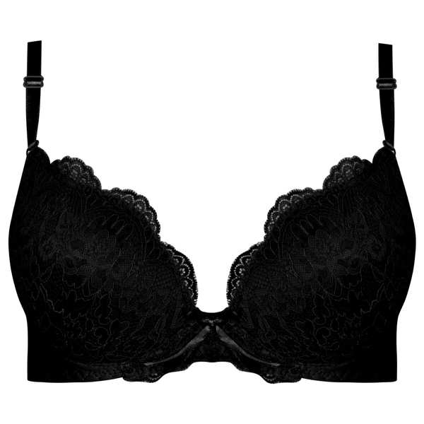 سوتین اسفنجی زنانه پدلی مدل بند متحرک فنردار رنگ مشکی 5133-P137-1 ماییلدا