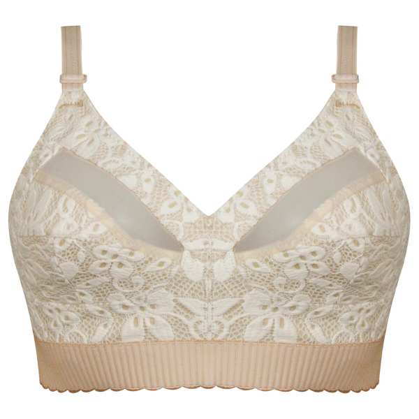 سوتین بدون فنر مدل کش پهن رنگ کرم ماییلدا کد 5058