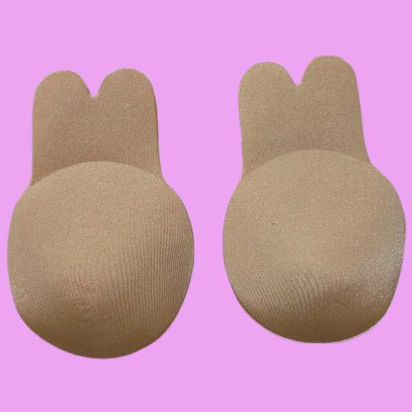 سوتین زنانه مدل چسبی خرگوشی رنگ کرم ماییلدا