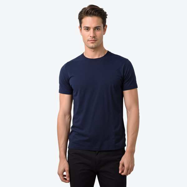 تی شرت مردانه رنگ سرمه ای کد ۴۵۶ ماییلدا