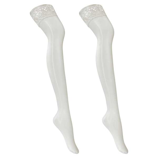 جوراب ساق بلند زنانه رنگ سفید مدل 5347 ماییلدا