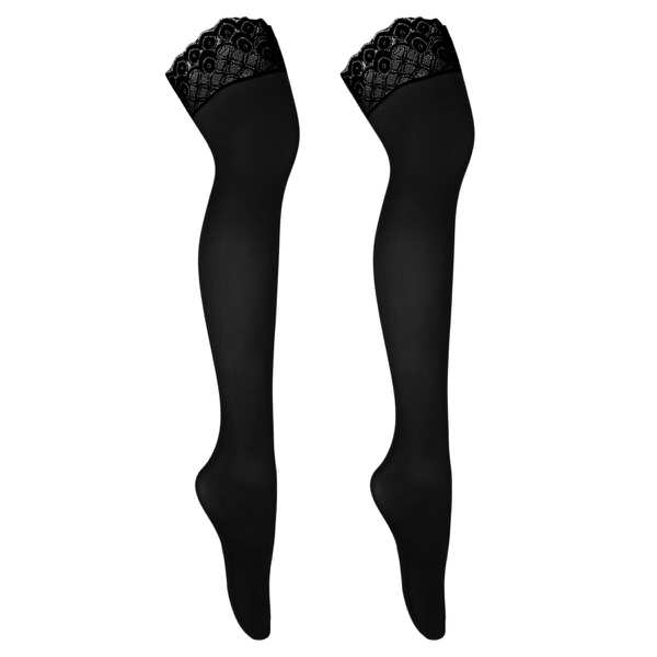 جوراب ساق بلند زنانه رنگ مشکی مدل 5347 ماییلدا