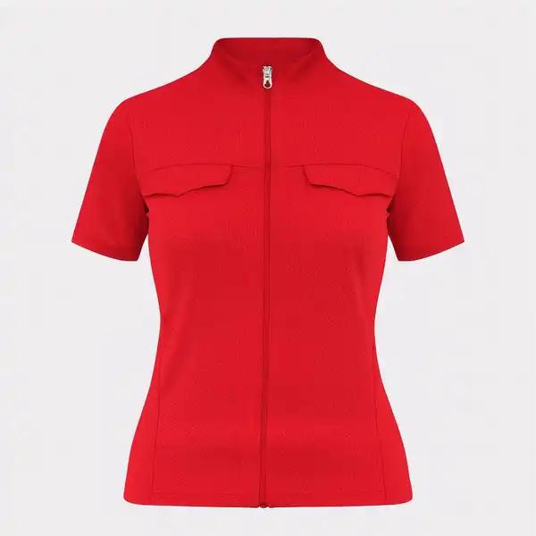تی شرت آستین کوتاه ورزشی زنانه رنگ قرمز ماییلدا مدل 5338-556