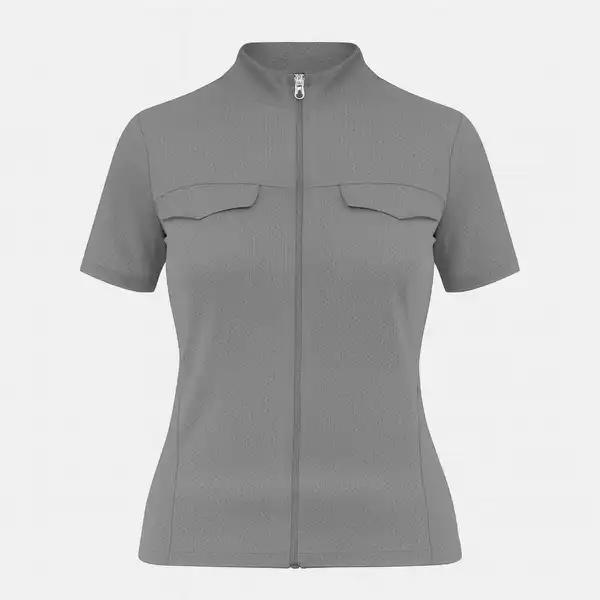 تی شرت آستین کوتاه ورزشی زنانه رنگ طوسی ماییلدا مدل 5338-556