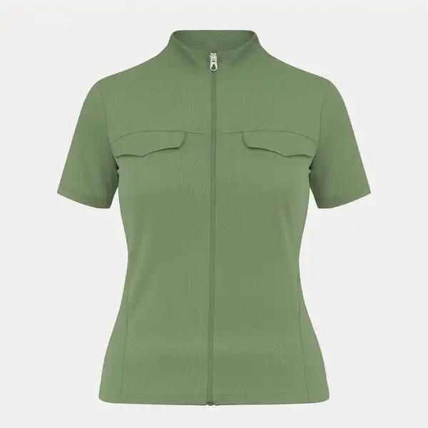 تی شرت آستین کوتاه ورزشی زنانه رنگ سبز دریایی ماییلدا مدل 5338-556