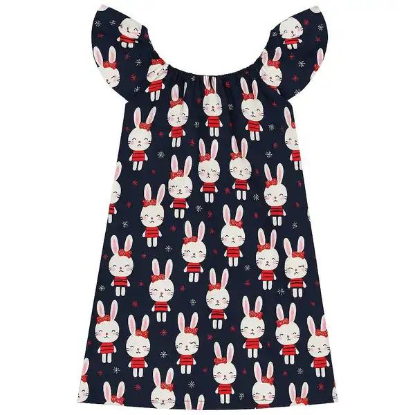 پیراهن آستین کوتاه راحتی زنانه رنگ سرمه ای ماییلدا مدل 5357