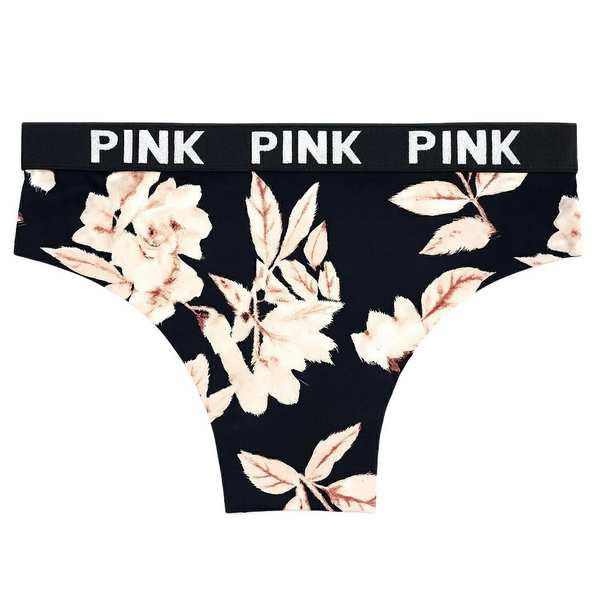 شورت لامبادا زنانه مدل لیزری کمر pink مشکی گل سفید کد 39-5389 ماییلدا