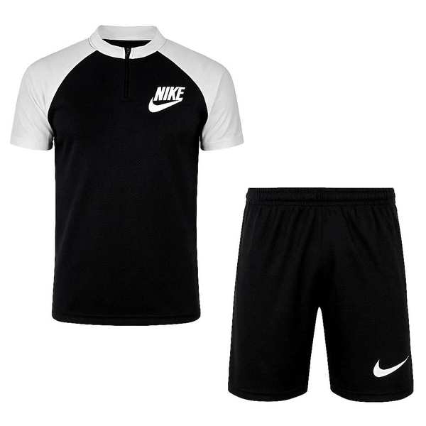 ست تی شرت آستین کوتاه و شلوارک ورزشی مردانه رنگ مشکی مدل 5374-806 ماییلدا