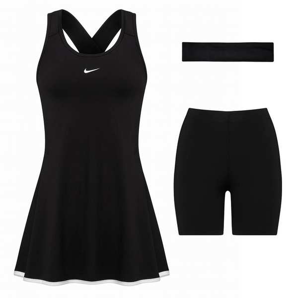 ست سه تکه لباس تنیسی ورزشی زنانه رنگ مشکی مدل 5372-772P ماییلدا