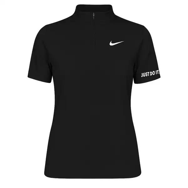 تی شرت آستین کوتاه ورزشی زنانه زیپدار رنگ مشکی مدل 5373-557 ماییلدا