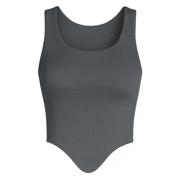 تاپ زنانه کراپ رنگ طوسی ماییلدا مدل 5370-563