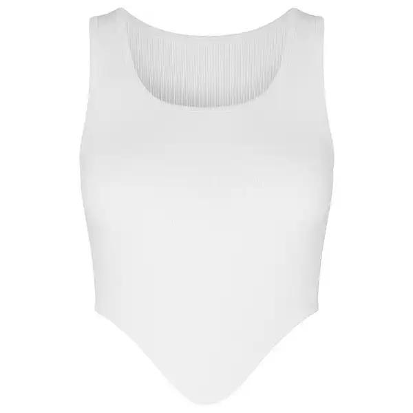 تاپ زنانه کراپ رنگ سفید ماییلدا مدل 5370-563