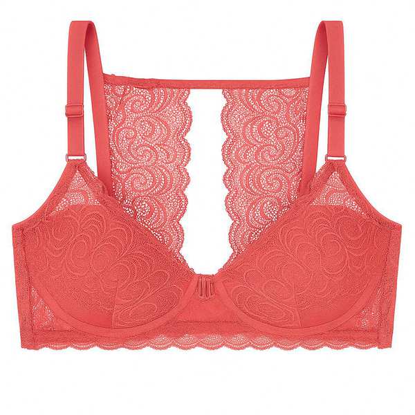 سوتین فنردار زنانه رنگ گلبهی مدل جلو بازشو گلستان ماییلدا کد 5363