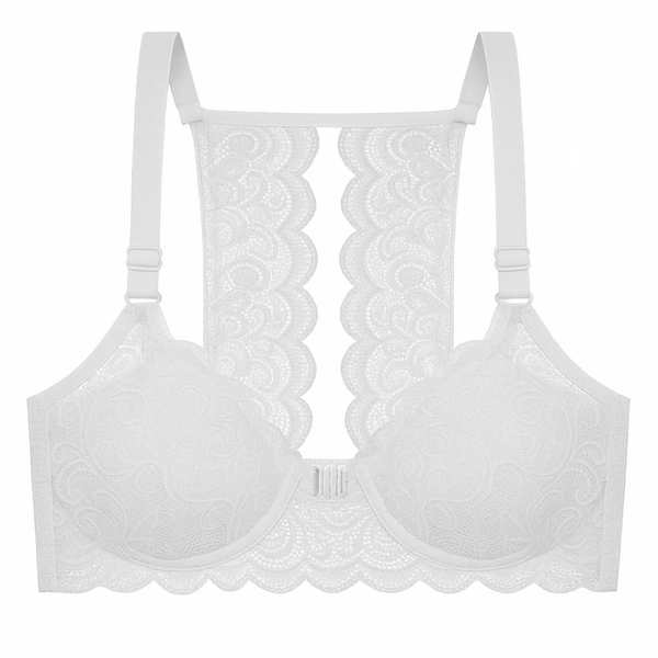 سوتین فنردار زنانه رنگ سفید مدل جلو بازشو گلستان ماییلدا کد 5363