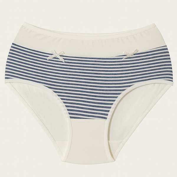 شورت زنانه راه راه رنگ سفید کد 5408-Y97 ماییلدا