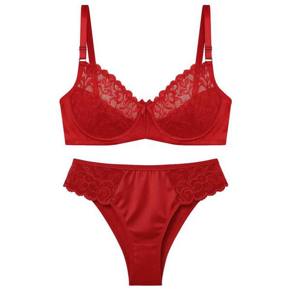 ست شورت و سوتین زنانه رنگ قرمز مدل فنردار بی یو تی کد 5401 ماییلدا