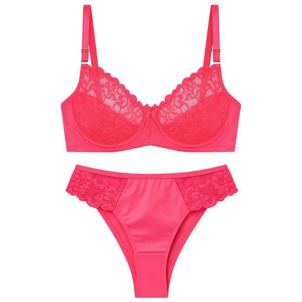 ست شورت و سوتین زنانه رنگ صورتی جیغ مدل فنردار بی یو تی کد 5401 ماییلدا