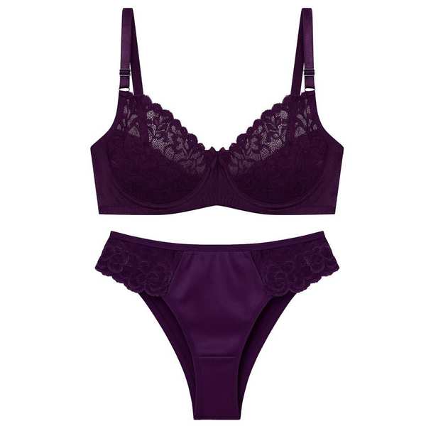 ست شورت و سوتین زنانه رنگ بنفش مدل فنردار بی یو تی کد 5401 ماییلدا