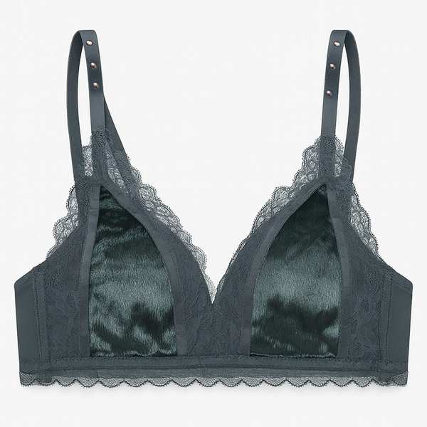 سوتین اسفنجی زنانه مدل بدون فنر رنگ نقره ای کد 5406-6172 ماییلدا