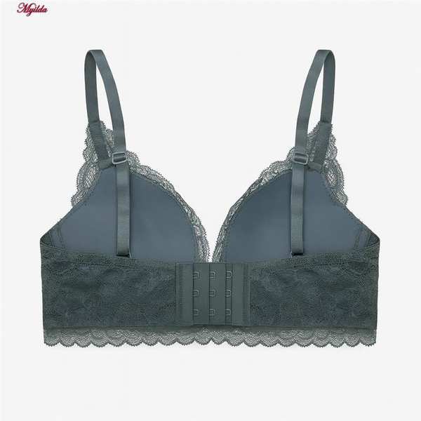 سوتین اسفنجی زنانه مدل بدون فنر رنگ نقره ای کد 5406-6172 ماییلدا - تصویر 6