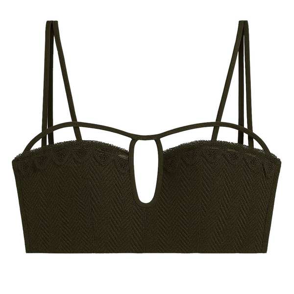 سوتین اسفنجی زنانه مدل بدون فنر رنگ سبز 5405-3513 ماییلدا