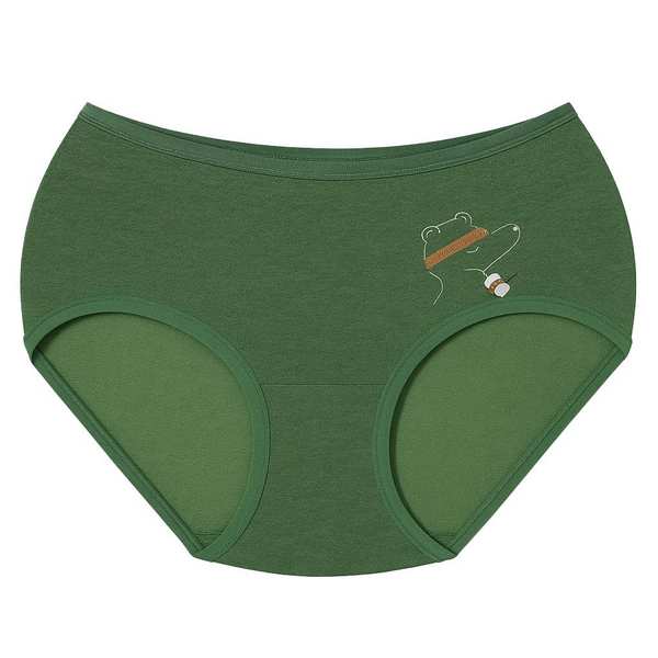 شورت زنانه خرسی رنگ سبز مدل 5403-6626 ماییلدا