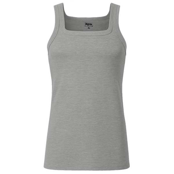 زیرپوش رکابی یقه خشتی مردانه ماییلدا مدل پنبه ای ملانژ کد 4713