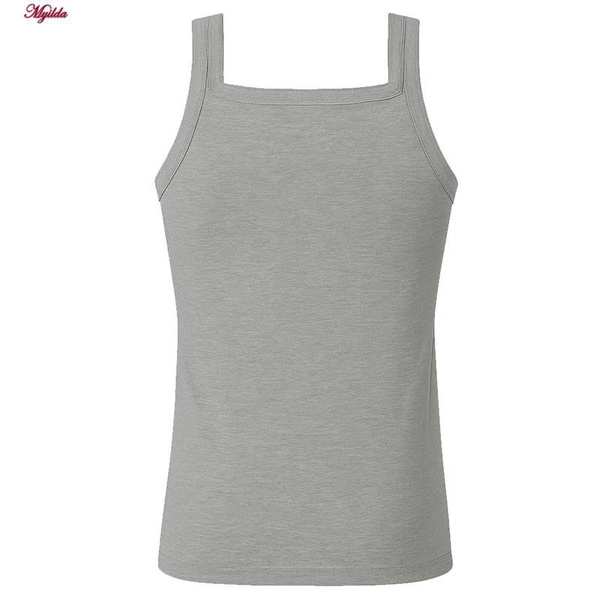 زیرپوش رکابی یقه خشتی مردانه ماییلدا مدل پنبه ای ملانژ کد 4713 - تصویر 5
