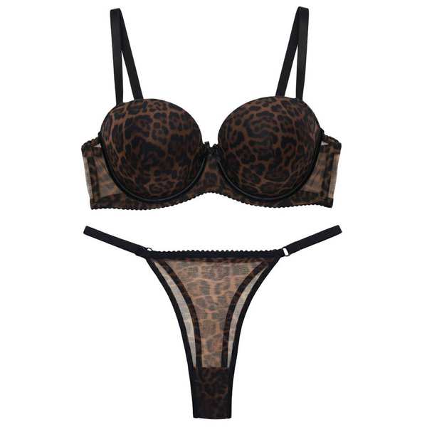 ست شورت و سوتین زنانه شارمین مدل جکدار فنردار پلنگی کد 5457-1066 ماییلدا