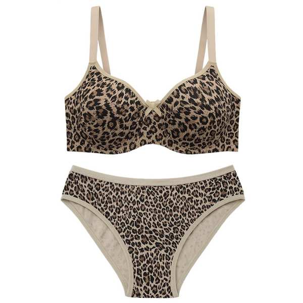 ست شورت و سوتین زنانه شارمین مدل پلنگی فنردار کد 5466-2065 ماییلدا