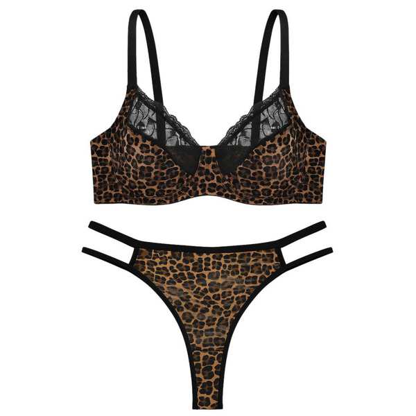 ست شورت و سوتین زنانه کارنا رز مدل فنردار پلنگی کد 5548 ماییلدا