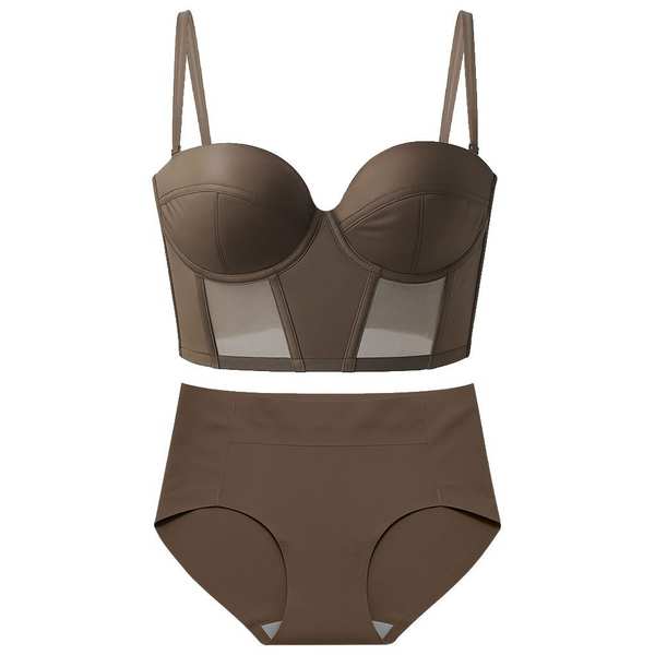 ست شورت و سوتین زنانه ماییلدا مدل لانگ لاین فنردار بند متحرک کد 5480-028