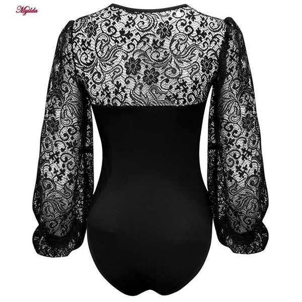 بادی آستین بلند زنانه مدل آستین گیپوری کد 5709-450 ماییلدا - تصویر 2