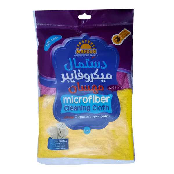 دستمال نظافت مهسان مدل میکروفایبر 20109 مجموعه دو عددی ایرسامارکت