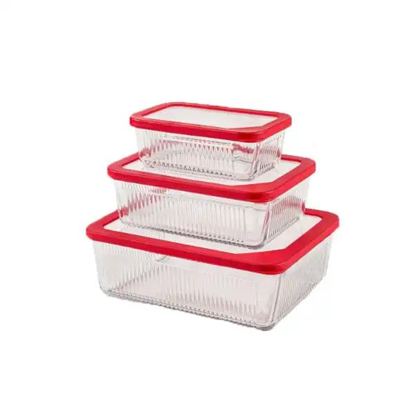 ظرف نگهدارنده لیمون مدل شیاردار کد 2233 بسته 3 عددی ایرسامارکت