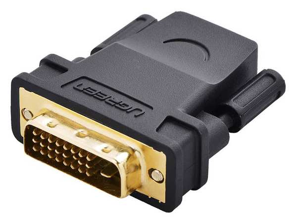 مبدل دی وی آی به اچ دی ام آی یوگرین Ugreen 20124 DVI 24+1 Male to HDMI Female Adapter