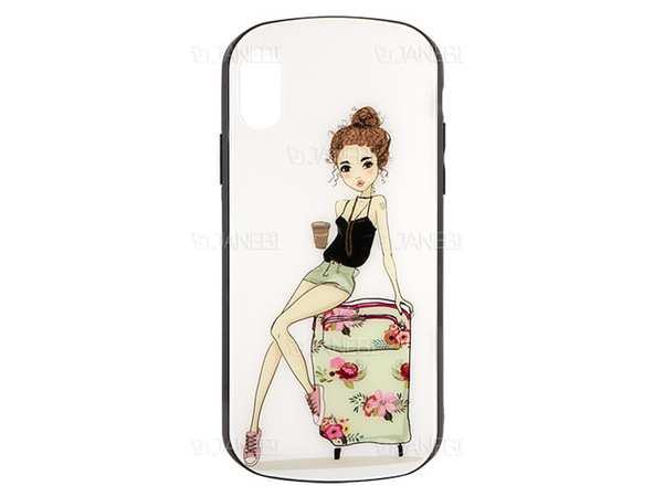 قاب محافظ آیفون طرح دختروچمدان Apple iPhone XS Max Girl&Suitcase Case847859NC8489