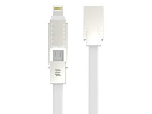 کابل دو پورت SpaceRock Micro USB Lightning M7 Metal 2in1