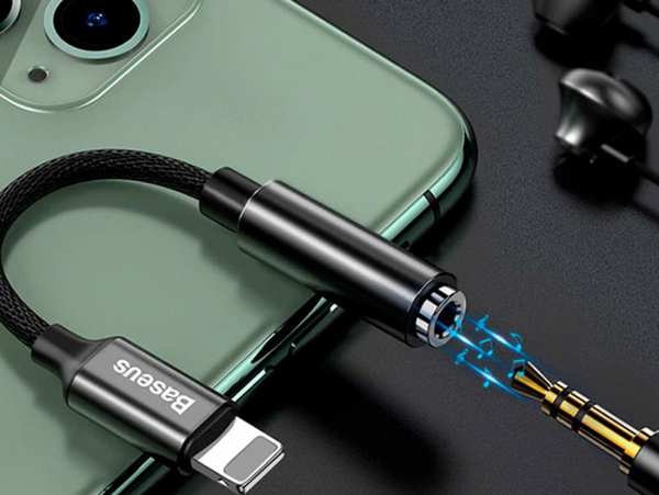 مبدل لایتنینگ به صدا بیسوس Baseus ightning to 3.5mm Adapter L3.5 - تصویر 2