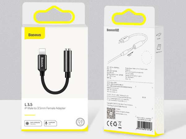 مبدل لایتنینگ به صدا بیسوس Baseus ightning to 3.5mm Adapter L3.5 - تصویر 4