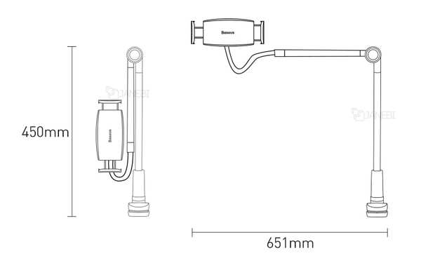پایه نگهدارنده گوشی و تبلت بیسوس Baseus Otaku Life Rotary Adjustment Lazy Holder - تصویر 17