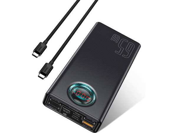 پاوربانک فست شارژ 30000 با توان 65 وات بیسوس PPLG000102 PPLG-A01 - تصویر 2