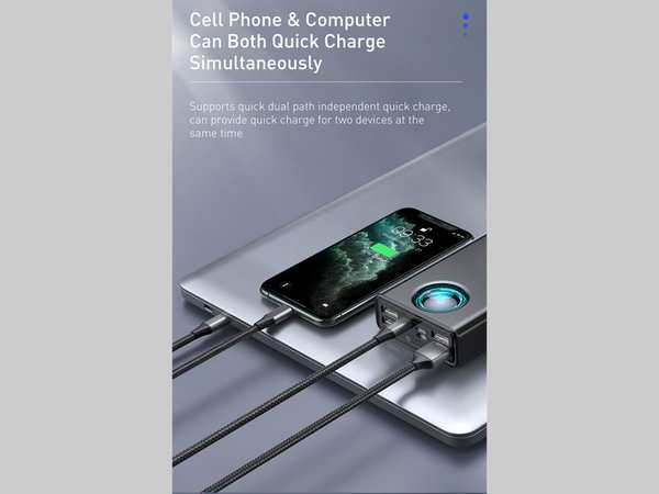 پاوربانک فست شارژ 30000 با توان 65 وات بیسوس PPLG000102 PPLG-A01 - تصویر 14