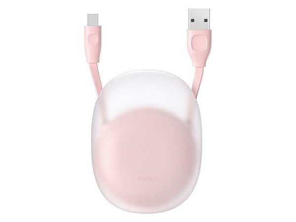 کابل شارژ و انتقال داده تایپ سی 2 آمپر یک متری بیسوس Baseus Little Reunion One-Way Stretchable Type-C Cable