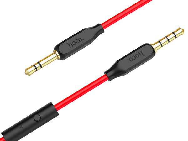کابل صدا میکروفون دار هوکو Hoco UPA12 AUX With Mic Cable 1m - تصویر 2