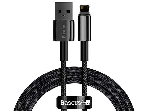 کابل شارژ سریع لایتنینگ بیسوس Baseus Tungsten Gold Fast Charging Data Cable 1m CALWJ-01