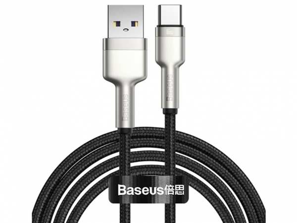 کابل تایپ سی شارژر سریع 66 وات بیسوس Baseus Cafule Series Metal Data Cable USB to Type-C 2m CAKF000101