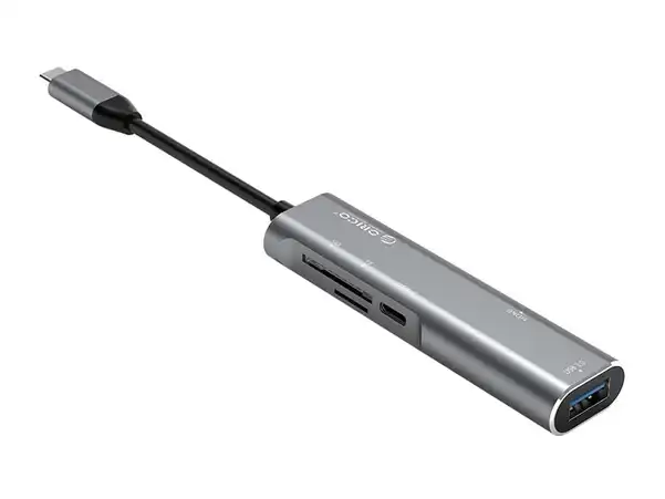 هاب Type-C آلومینیومی‌ اوریکو ORICO CLH-W3 Type-C to HDMI/USB-A/TF/SD Card Adapter Hub845052NC7423