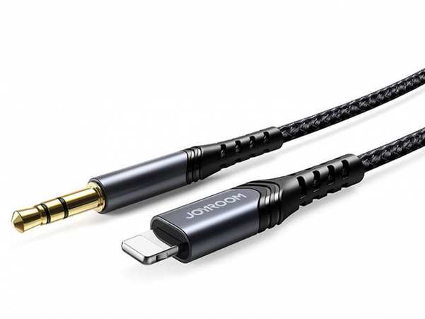 مبدل لایتنینگ به جک 3.5 میلیمتری یک متری جویروم JOYROOM Lightning audio cable SY-A02