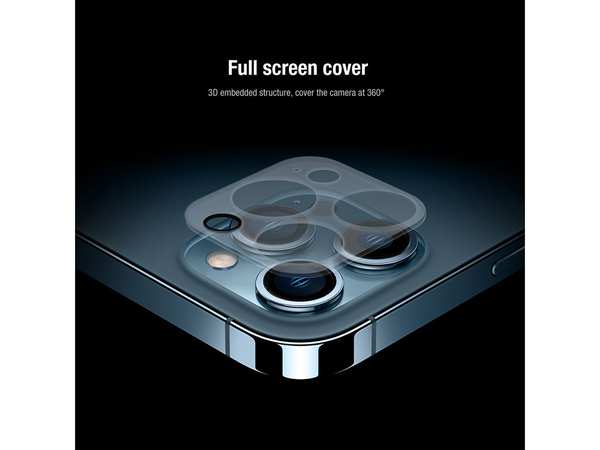 محافظ صفحه نمایش شیشه ای و محافظ لنز نیلکین آیفون 13 پرومکس Nillkin Apple iPhone 13 Pro Max 2-in-1 HD full screen tempered glass - تصویر 7